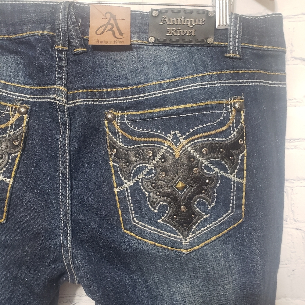 Antique Rivet Sz 36 Maya Underground Skinny Leg - Picture 6 of 13